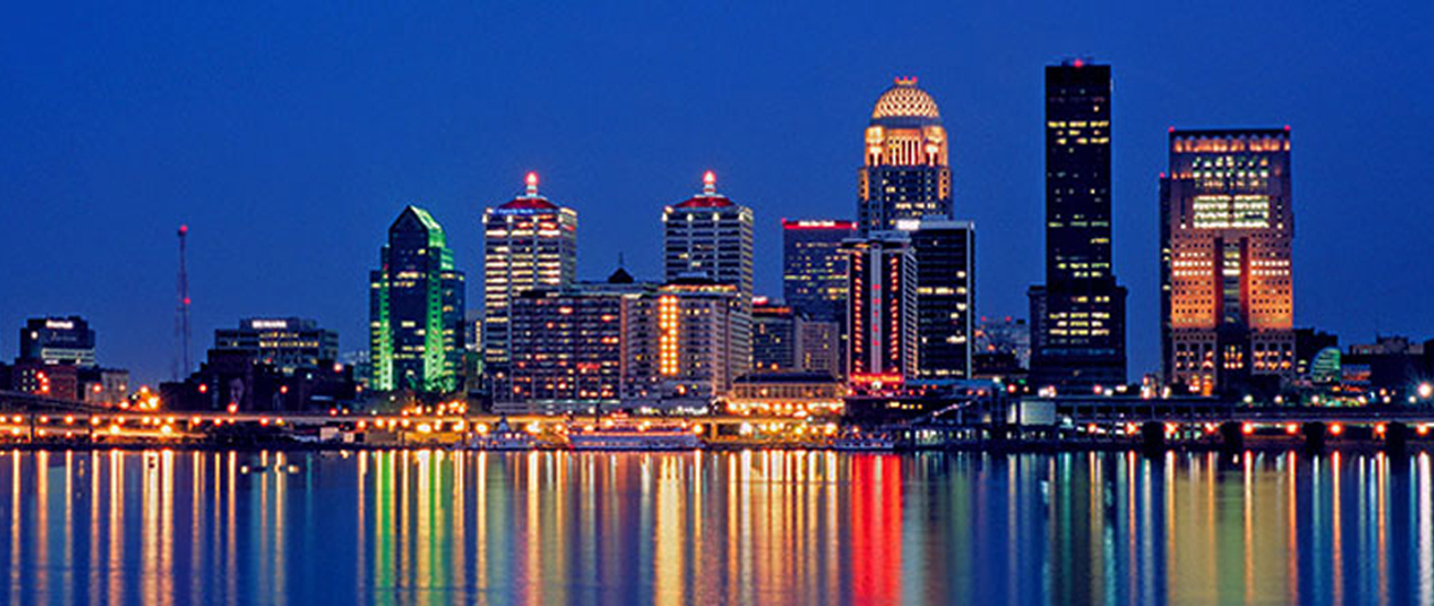 City skyline at night